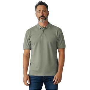 Eagle Dry Goods Co. 100% Silk, Mens, Short Sleeve Polo, Light Green, Large